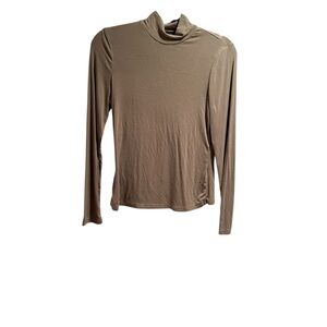 Shein Women’s Green Mock Neck Long Sleeved Shirt